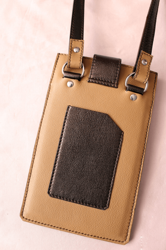 Sac Téléphone - Camel&MarronGlacé