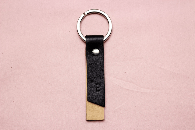 Porte Clé - Noir&Camel