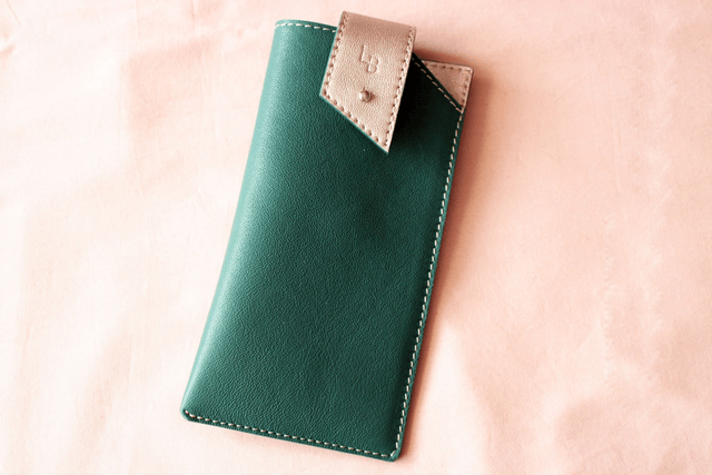 Etui à Lunettes - Vert&Champagne