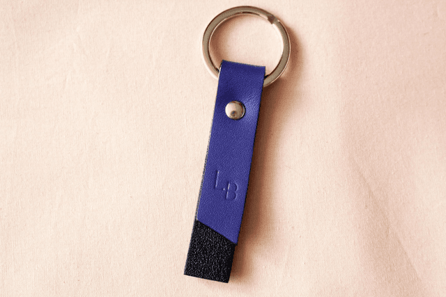 Porte Clé - Bleu&amp;BleuMétallisé