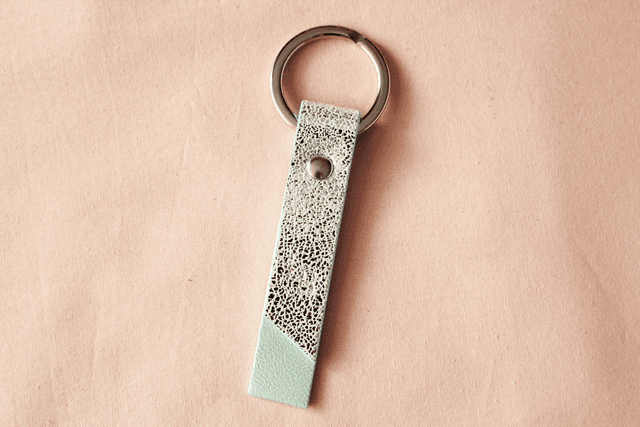 Porte Clé - Argent&amp;Vertd&#039;EauIrisé
