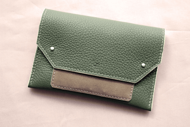 Pochette de Papier de Véhicule - Kaki&amp;Doré
